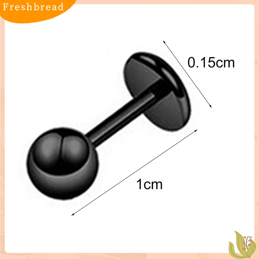 &lt; Freshbread &gt; Ear Studs Simple Easy Matching Titanium Steel Bentuk Barbel Anting Wanita Helix Tragus Untuk Pesta