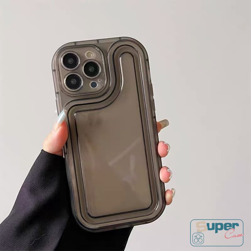 Simple Bening Mewah Penebalan Shock Resistant Phone Case Kompatibel Untuk iPhone 7plus XR 11 13 12 14 Pro 7 8 Plus MAX X XS MAX SE 2020 Silicon Shockproof Bumper Soft Cover