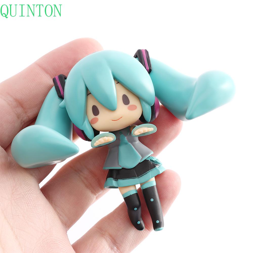 QUINTON Q version Action Figurine Toy Gift Anime Figure Hatsune Miku Miku Miniatures Collection Model Cute Statue Home Ornaments Figure Toys