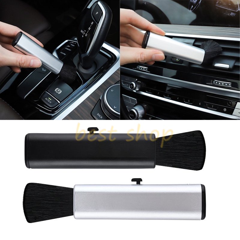 1pc Sikat Pembersih Outlet Ac Mobil Serbaguna Bulu Lembut Interior Brush Brush Keyboard Sikat Debu Plastik