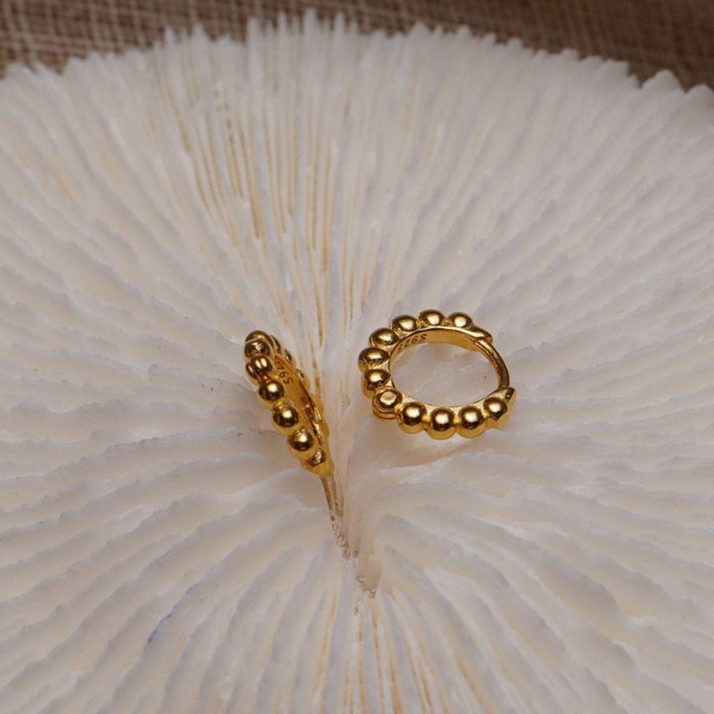 Needway Wanita Anting Hoop Trendi Indah Stud Earrings Fashion Perhiasan Niche Desain Gadis Hadiah Vintage Pembukaan Cincin