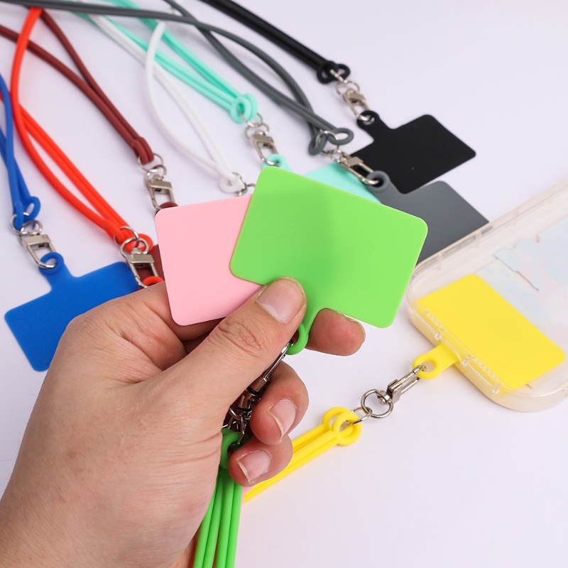 Baru Tarik-Tahan Air Non-deformation Anti-loss Silicone Card Lanyard Universal Kuat Elastis Adjustable Ultra-Tipis Patch Strap