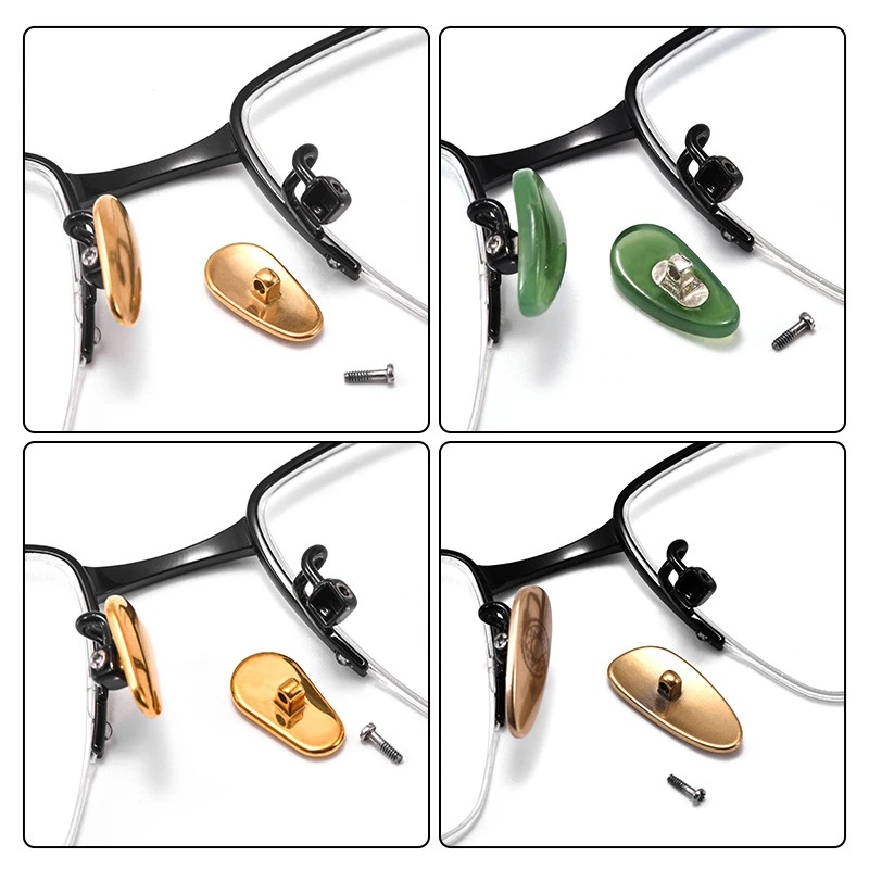 Nose-pad Kacamata Plastik Simple Kekinian/Penyangga Hidung Kacamata Jade Support Artifisial/Aksesoris Kacamata Crimp-On