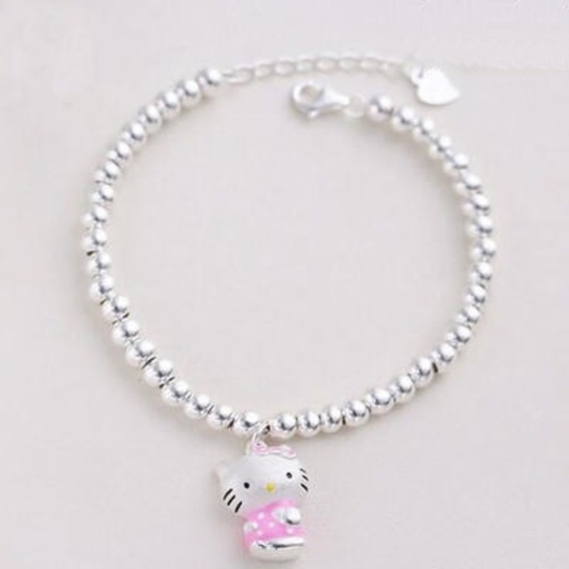 Goldkingdom Aksesoris Perhiasan Fashion Ready Stock KT Komik Kucing Lari Manik Gelang Aksesoris Kartun Jepang Dan Korea