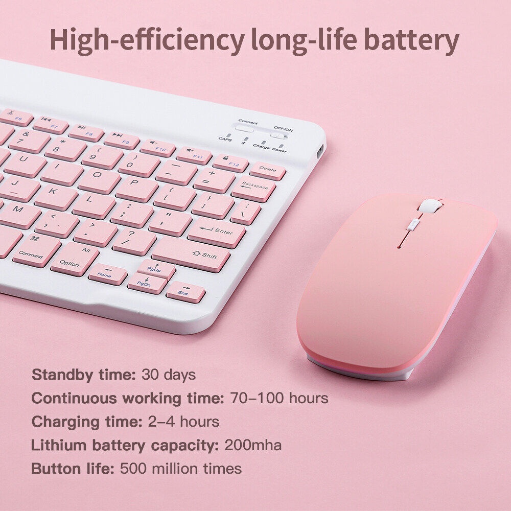 Mouse Keyboard Nirkabel Mini, Untuk for Apple IPad Xiaomi Samsung Huawei Oppo Phone Tablet Galaxy Tab Keyboard Nirkabel Untuk Android IOS Windows PC