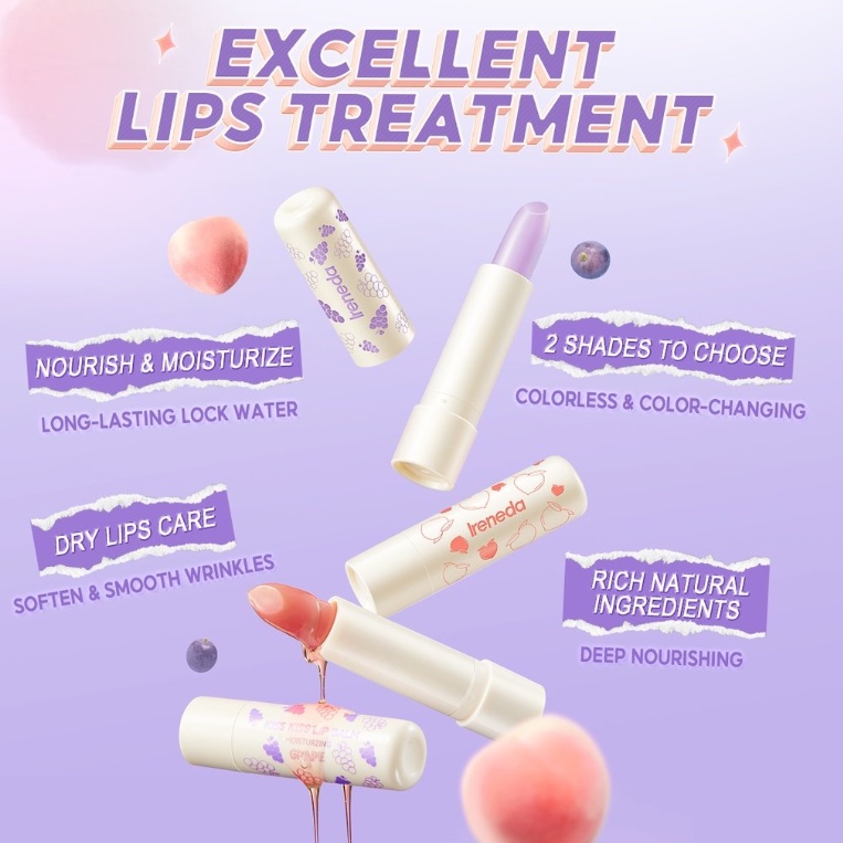 (READY &amp; ORI) IRENEDA Kiss Kiss Lip Balm Pelembab Bibir IR-L01