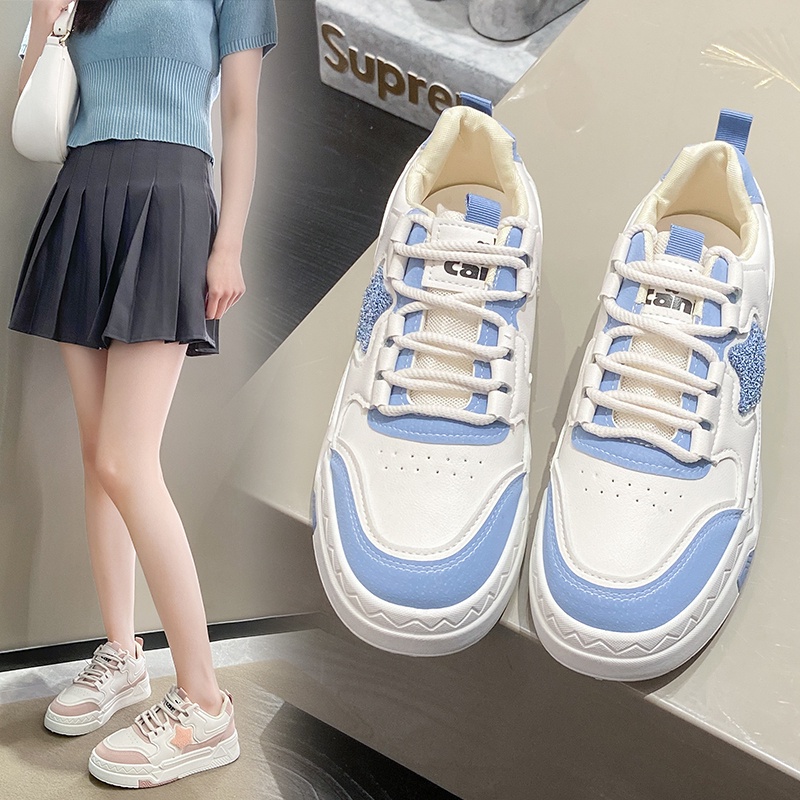 Favorite &quot;FREE BOX&quot; Sepatu Sneakers Wanita Import Logo Bintang Sepatu Casual Sepatu Korea 9200