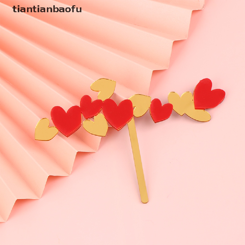 [tiantianbaofu] 1pc Mothers Day Cake Topper Love Rose Happy Mother's Day DIY Kue Insert Card Butik
