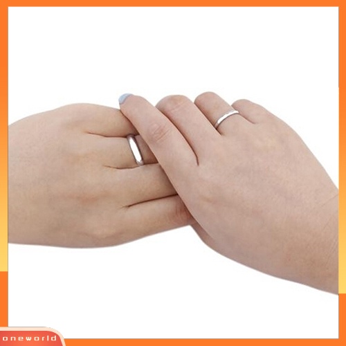 Cincin Kawin Polos Besi Anti Karat Unisex Lebar 2MM