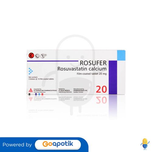 ROSUFER 20 MG BOX 30 TABLET