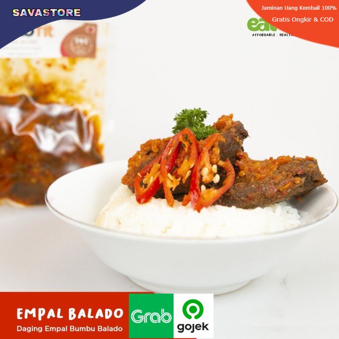 FROZEN FOOD EMPAL BALADO - MAKANAN SEHAT EAT TO FIT 100 gr