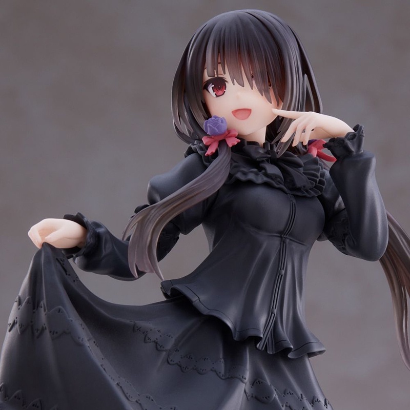 20cm DATE ALIVE IV Anime Figure Kawaii Tokisaki Kurumi Action Figure Gaun Hitam Model Koleksi Gadis Cantik Mainan Boneka