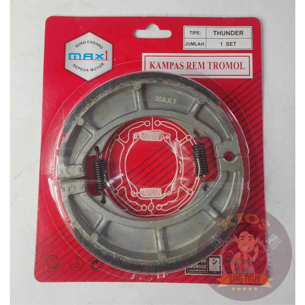 Kampas Rem Tromol Belakang Brake Shoe Suzuki Thunder 125 Spin (MAX1)