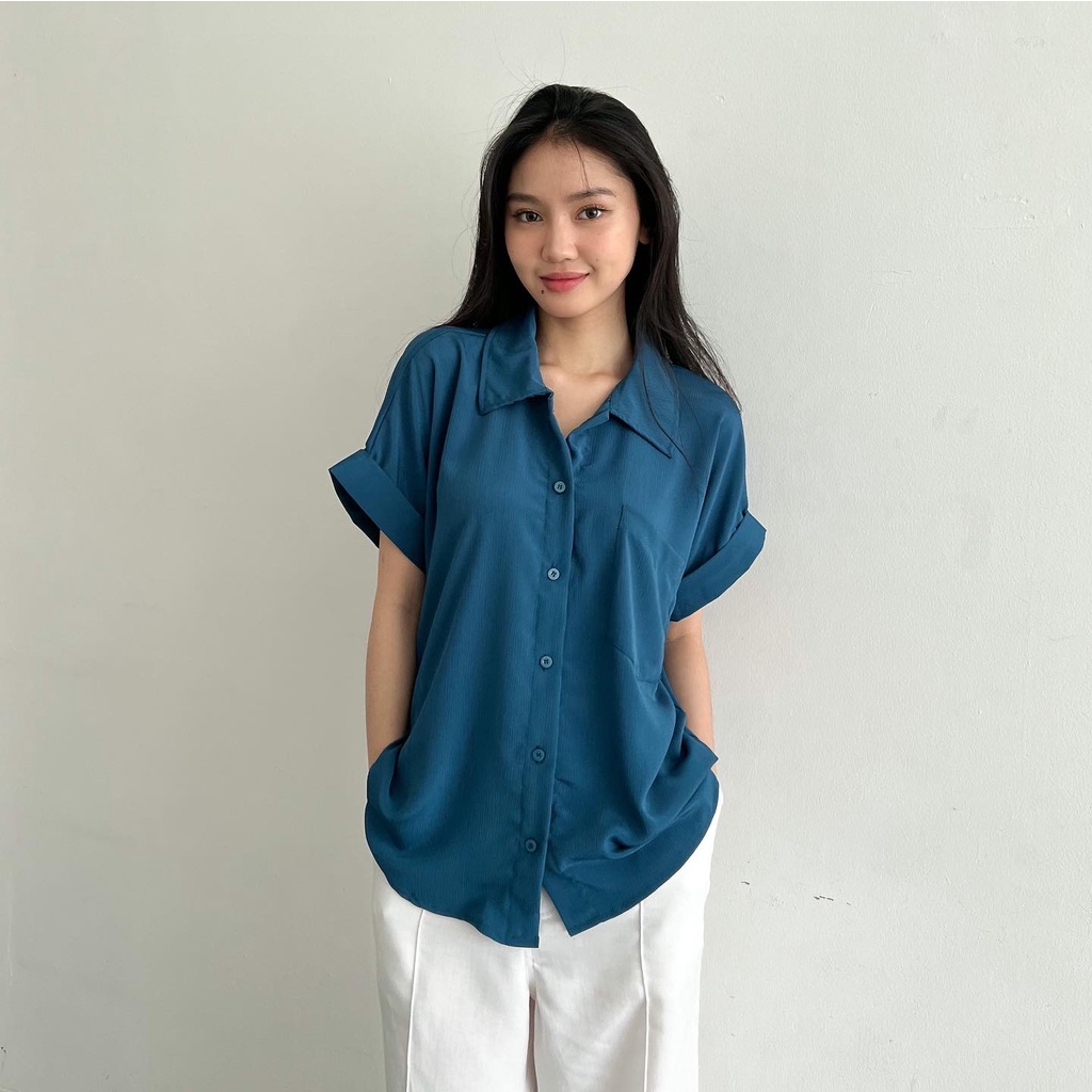 Beige Studio - Abby Shirt / Kemeja Lengan Pendek Wanita