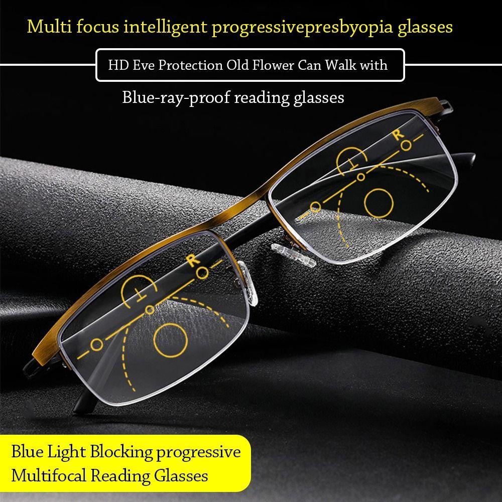 Lily Kacamata Baca Olahraga Fashion Frame Progresif Multifocal Perlindungan Mata Presbyopic Eyewear