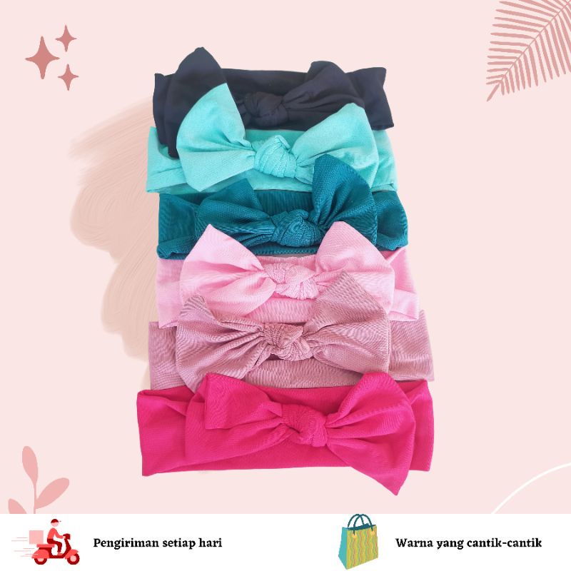 Bandana Bayi Simpul Kupu/Bando Anak Perempuan/Bando Bayi