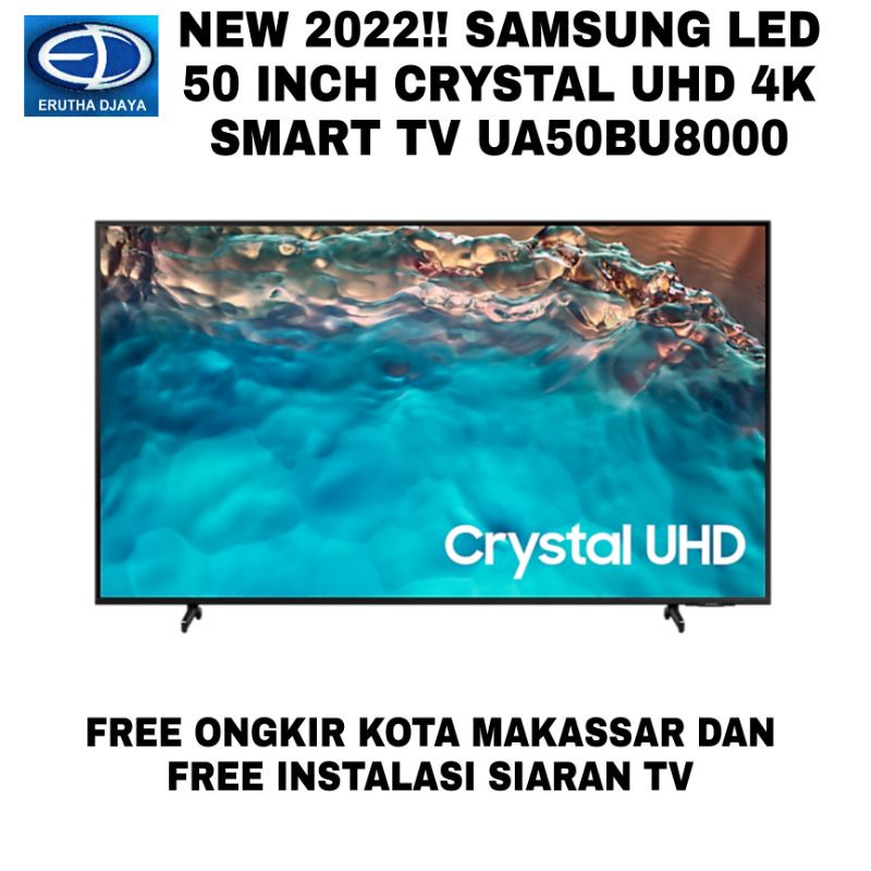 SAMSUNG LED 50 Inch Smart 4K Crystal UHD TV 50BU8000