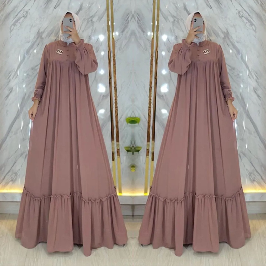 Dress Remaja Kekinian Korean Style Lebaran Gamis Terbaru 2023 Lebaran Wanita Dres Muslimah Terbaru 2