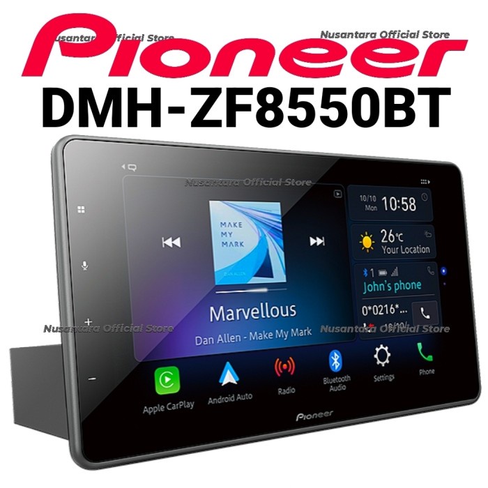 BARU PIONEER DMH-ZF8550BT SINGLE DIN 9 INCH ANDROID APPLE DMHZF8550BT