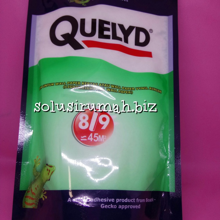 LEM WALL PAPER QUELYD 250GRAM 45M2 BUBUK CAMPUR AIR LEM powder