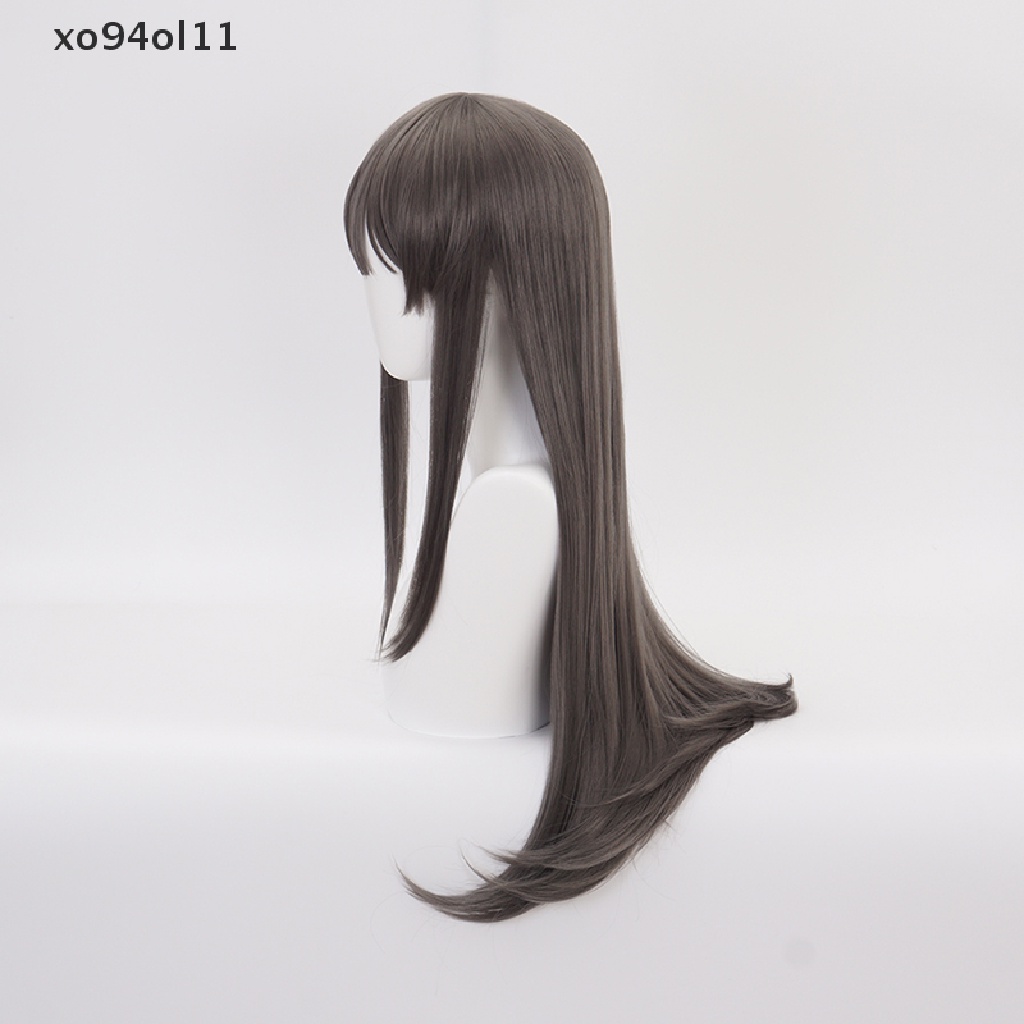 Xo Wig Sakurajima Mai Cosplay Wig Rascal Not Dream of Bunny Girl Senpai Wig Abu-Abu Panjang Tahan Panas Rambut Sintetis OL