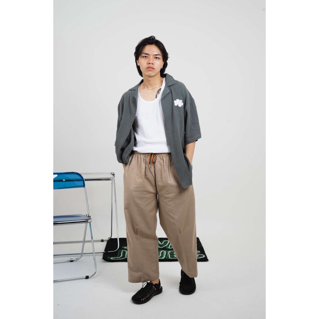 JAVAJONES Oversized Shirt Khai Lucky | Kemeja Katun Linen Pria Wanita