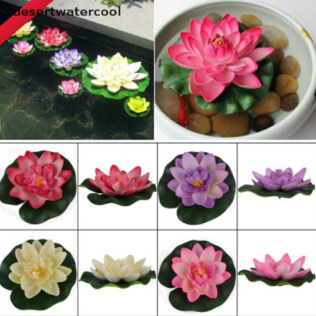 Deid Hotsale DIY Artificial Water Lotus Floag Bunga Ikan SPA Kolam Tanaman Deco Martijn