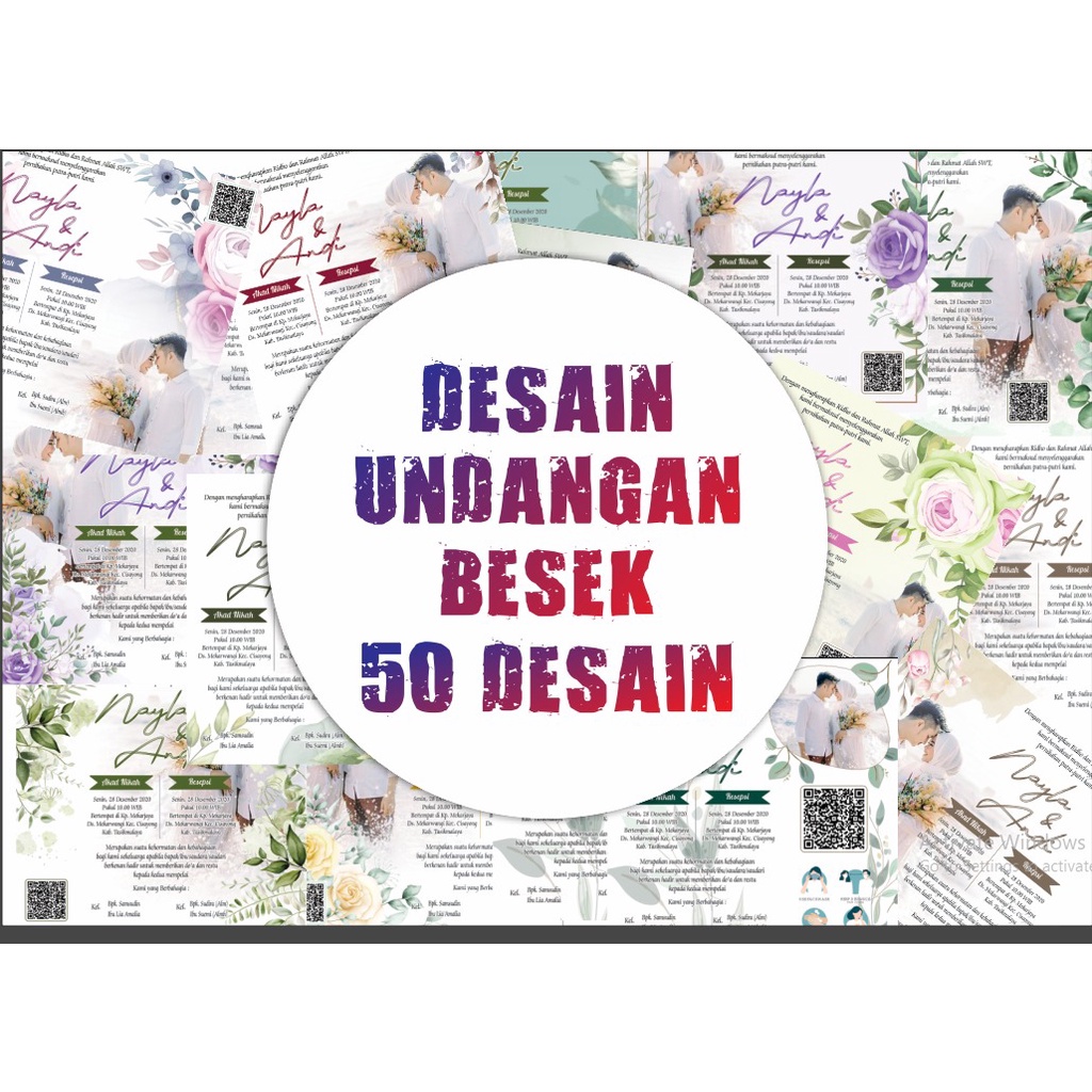 30 Desain Undangan Besek CorelDraw v24