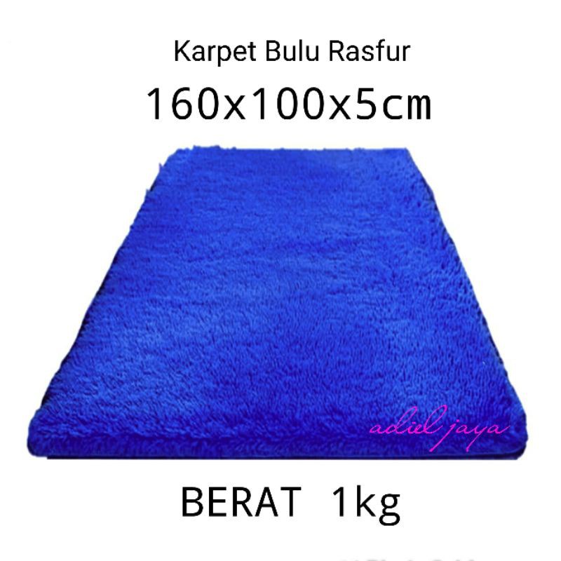 PROMO!!! Karpet Bulu Rasfur tebal 5cm uk. 160x100cm busa HDP