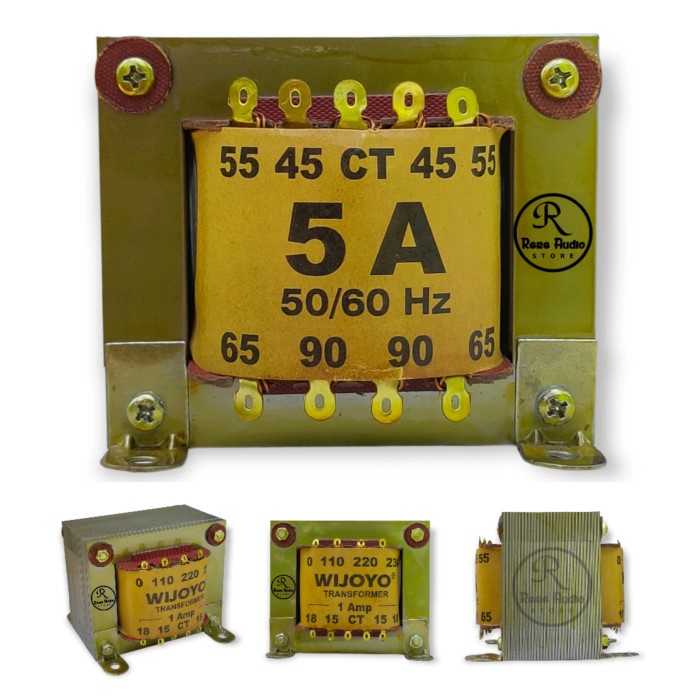 Trafo WIJOYO Murni 5A BESAR CT 90V / Travo 5 Amper BIG CT 90 Volt Tembaga Murni