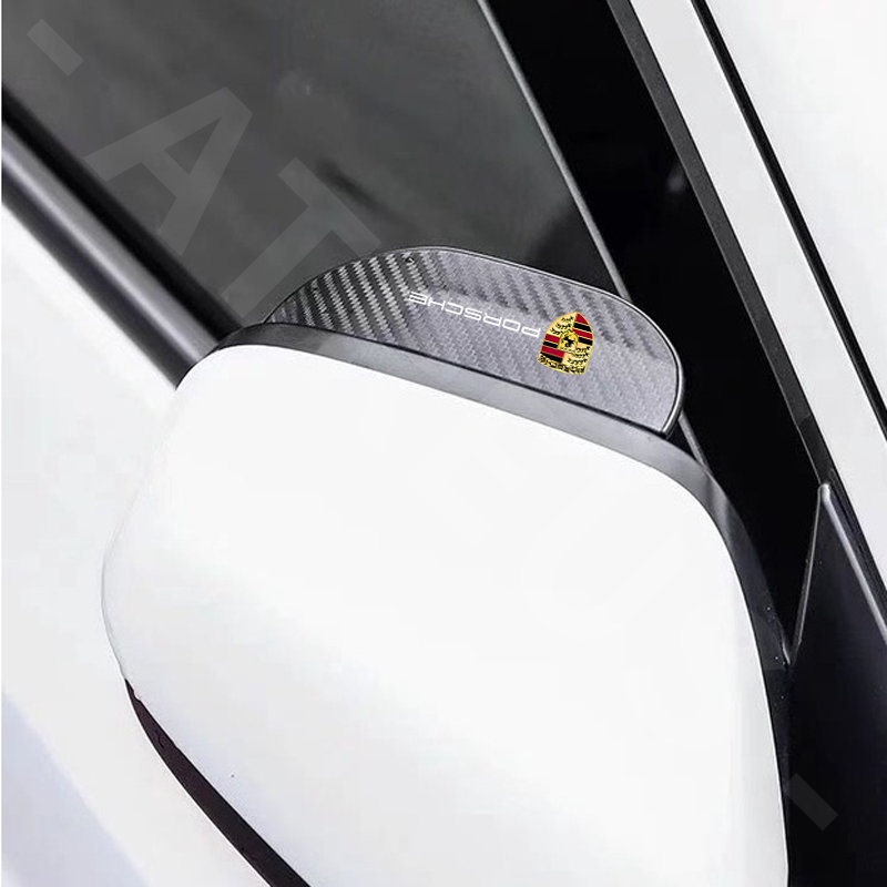 2pcs Porsche Serat Karbon Kaca Spion Mobil Alis Hujan Rainproof Cover Untuk Porsche 987cabe958 911