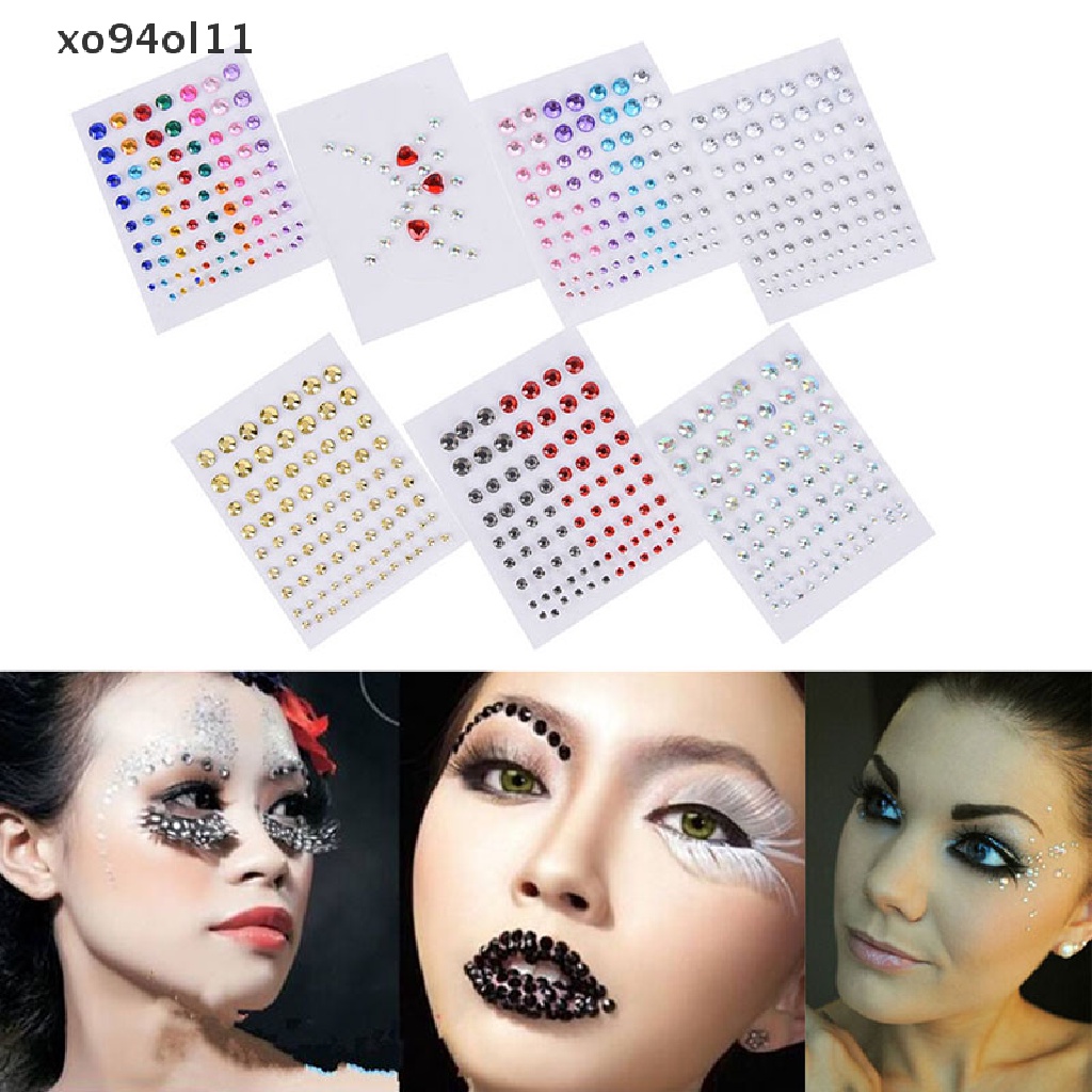 Xo New Jewel Eyes Makeup Crystal Eyes Stiker Tato Diamond Glitter Makeup Stiker OL
