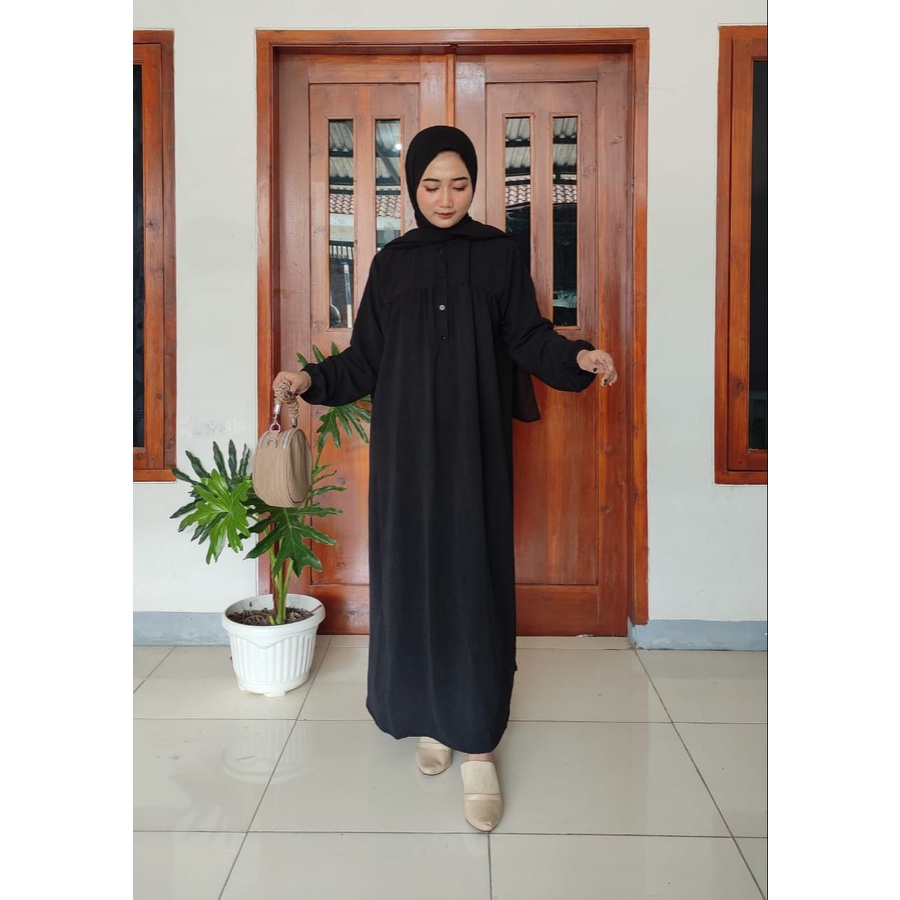 Gamis Crinkle Airflow Premium Gamis Dress Busui Friendly