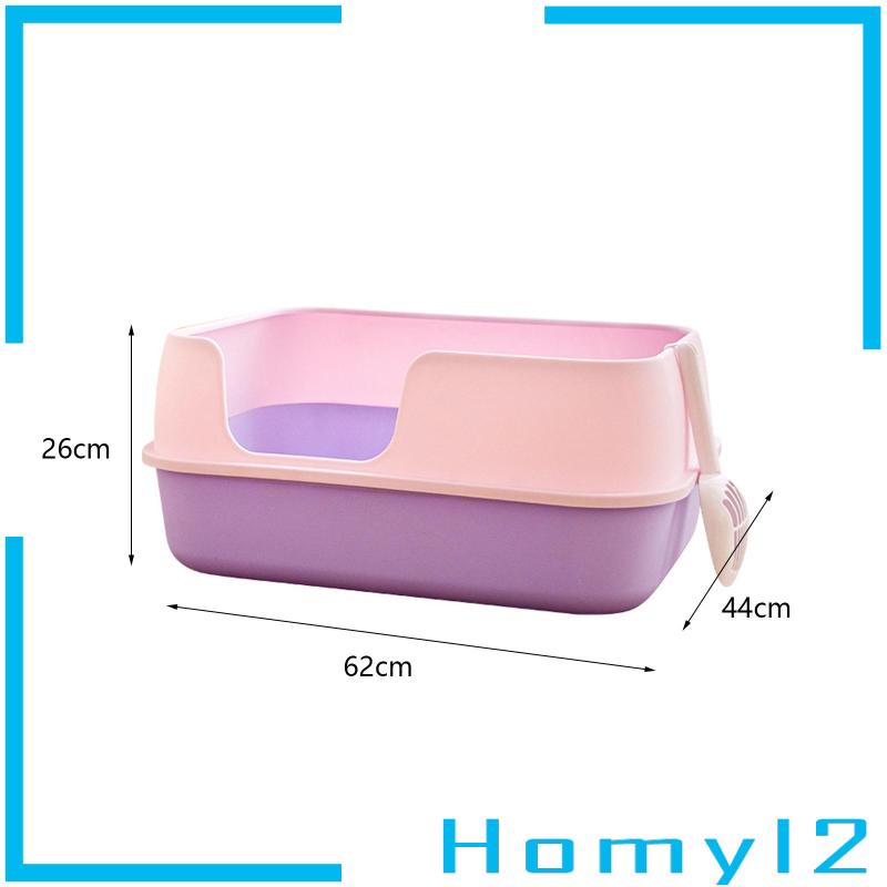 [HOMYL2] Kotak Kotoran Kucing Untuk Kucing Indoor Sisi Tinggi Tall Detachable Kitty Litter Box