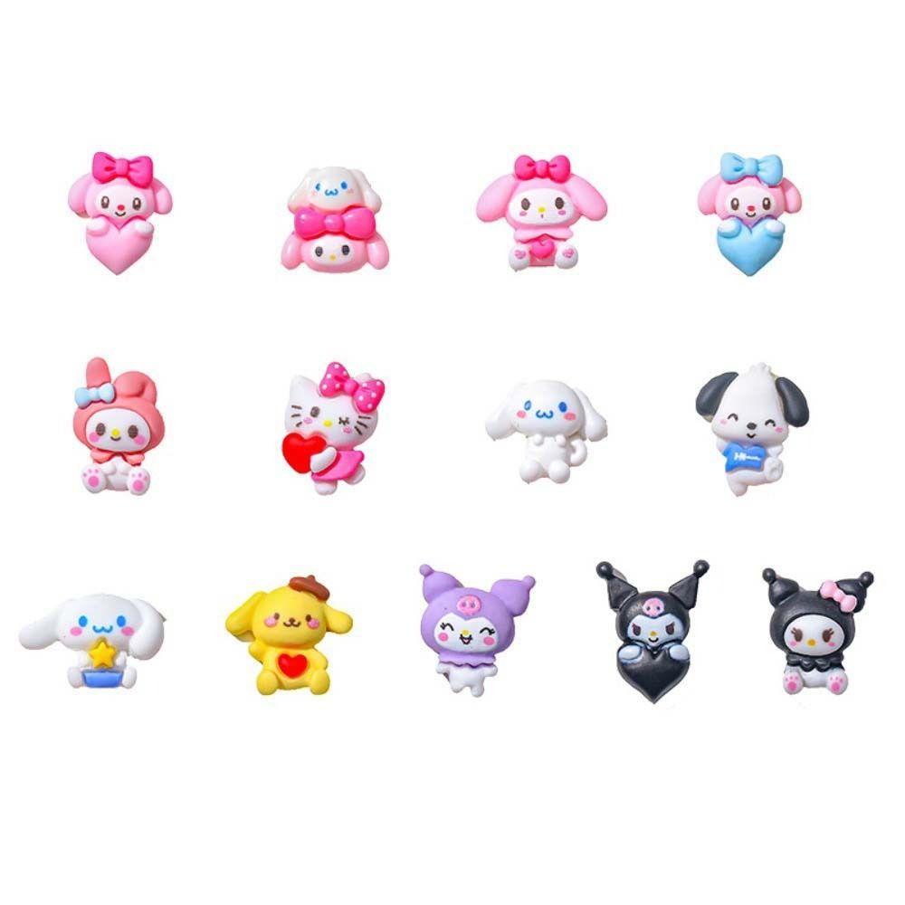 Mxbeauty Kartun Dekorasi Kuku Lucu Resin Kelinci Manikur Aksesoris Melody Hiasan Kuku 3D Nail Art Drills