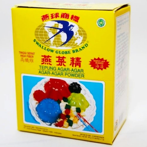 

Agar-Agar Powder Swallow Plain 12x7gr - 1 Pak - OBOR FOOD