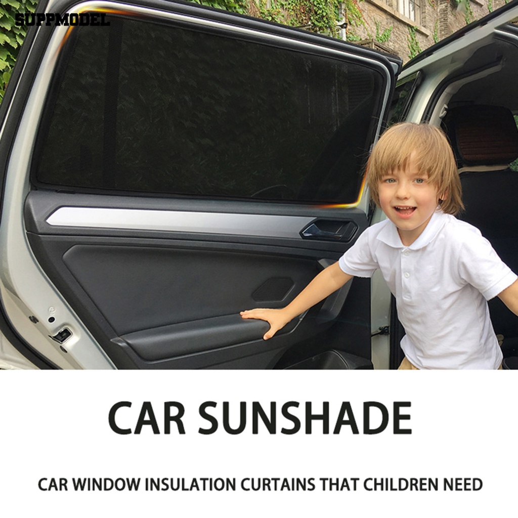 Suppmodel 4Pcs Pelindung Matahari Mobil Praktis Mesh Pelindung Jendela Kerai Fleksibel Untuk Jeep Grand Cherokee