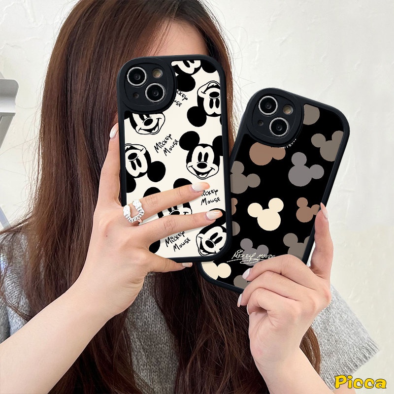 Casing Ponsel Kartun Disney Untuk Infinix Hot10 9 11 Play Smart5 6 Hot 10s 10T 11s Hot 10 Lite Infinix Note8 Lucu Dazzle Mickey Mouse Pasangan Shockporoof Lembut Tpu Cover