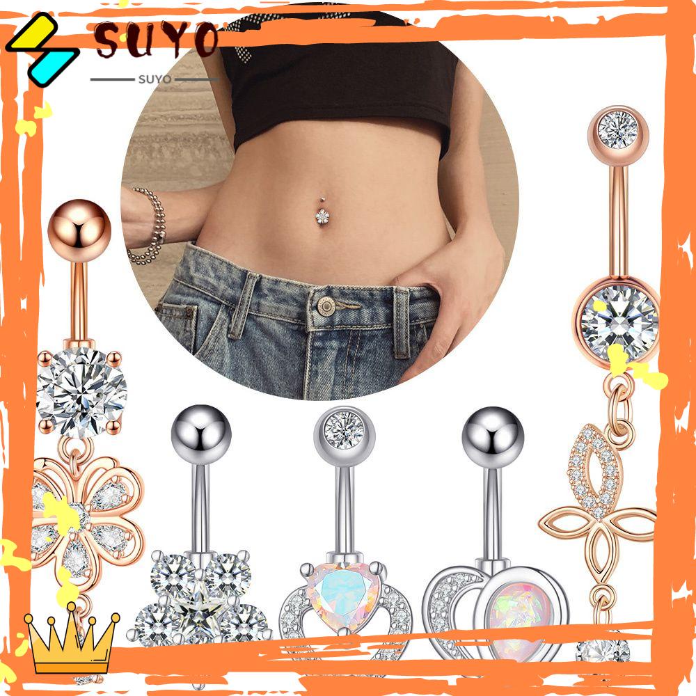 Suyo Belly Button Ring Body Piercing Surgical Steel Piecing Ring Cincin Pusar