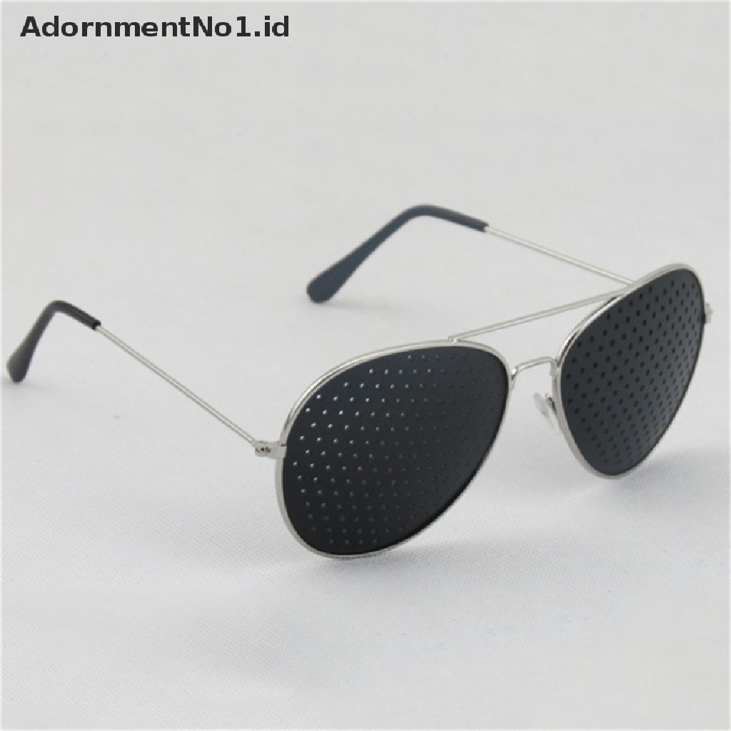 [AdornmentNo1] Retro Pinhole Sunglasses Lubang Kecil Eyeglasses Eyesight Improver Kacamata Unisex [ID]