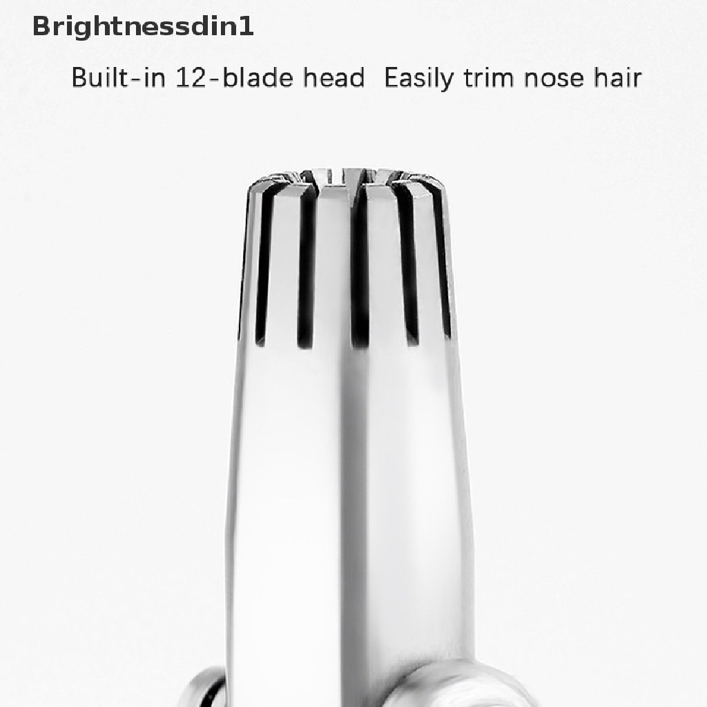 [Brightnessdin1] Gunting Pemangkas Bulu Hidung Manual Stainless Steel Set Butik Penghilang Hidung Profesional