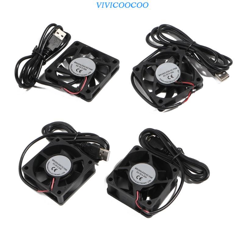 Vivi 1Pack 60mm Kipas Angin USB 5V Brushless DC Cooling Fans Untuk PC Komputer Case Cooler