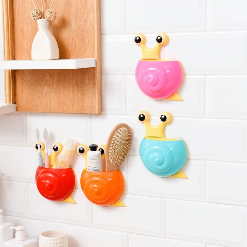 [Elegan] Tempat Hisap Dinding Bentuk Siput Lebah Lucu Plastik Tempel Dinding Dengan suction cups Toothbrush Holder