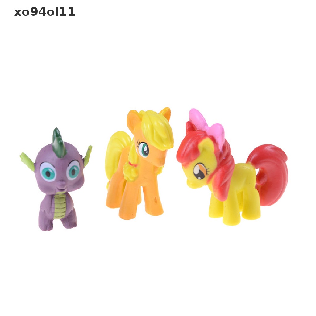 Xo 12pcs Mainan Action Figure Unicorn+Rain Dash Horse Model Untuk Anakhadiah Natal OL