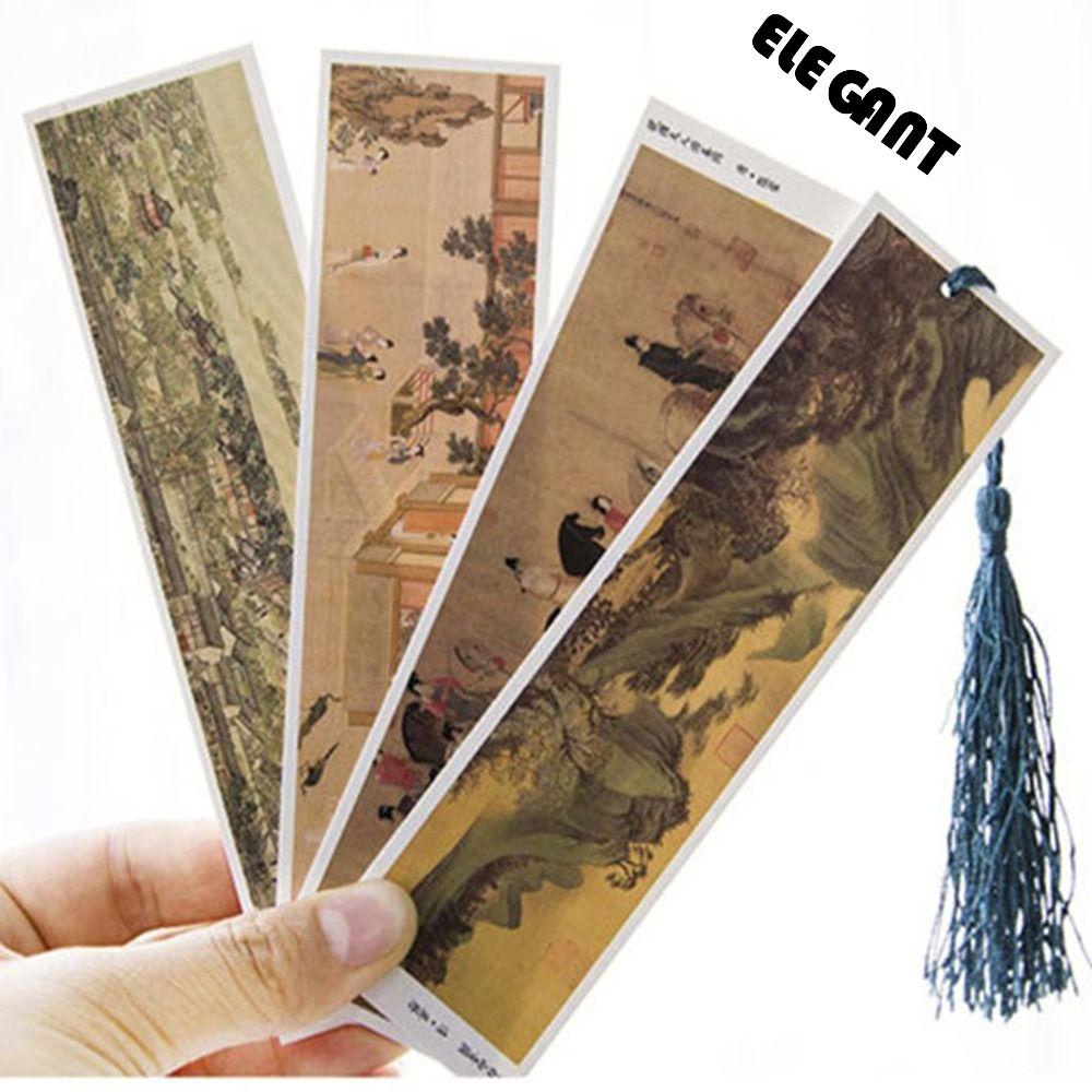 [Elegan] Retro Card Bookmark Kreatif Kotak Siswa Stationary Kartu Pesan Perlengkapan Kantor Sekolah Hadiah Peringatan Penanda Halaman Buku