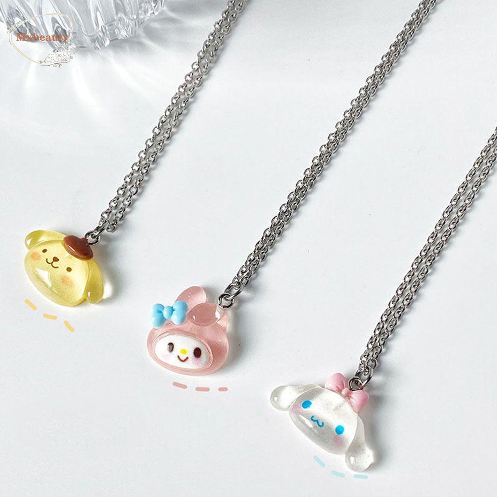 Mxbeauty Wanita Kalung Lucu Keren Manis Resin Liontin Persahabatan Perhiasan Aksesoris Melody Pompompurin Anak Hadiah Klavikula Rantai