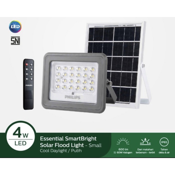 PHILIPS BVC Lampu Sorot Solar BVC080 Floodlight LED 600 Tenaga Surya IP65