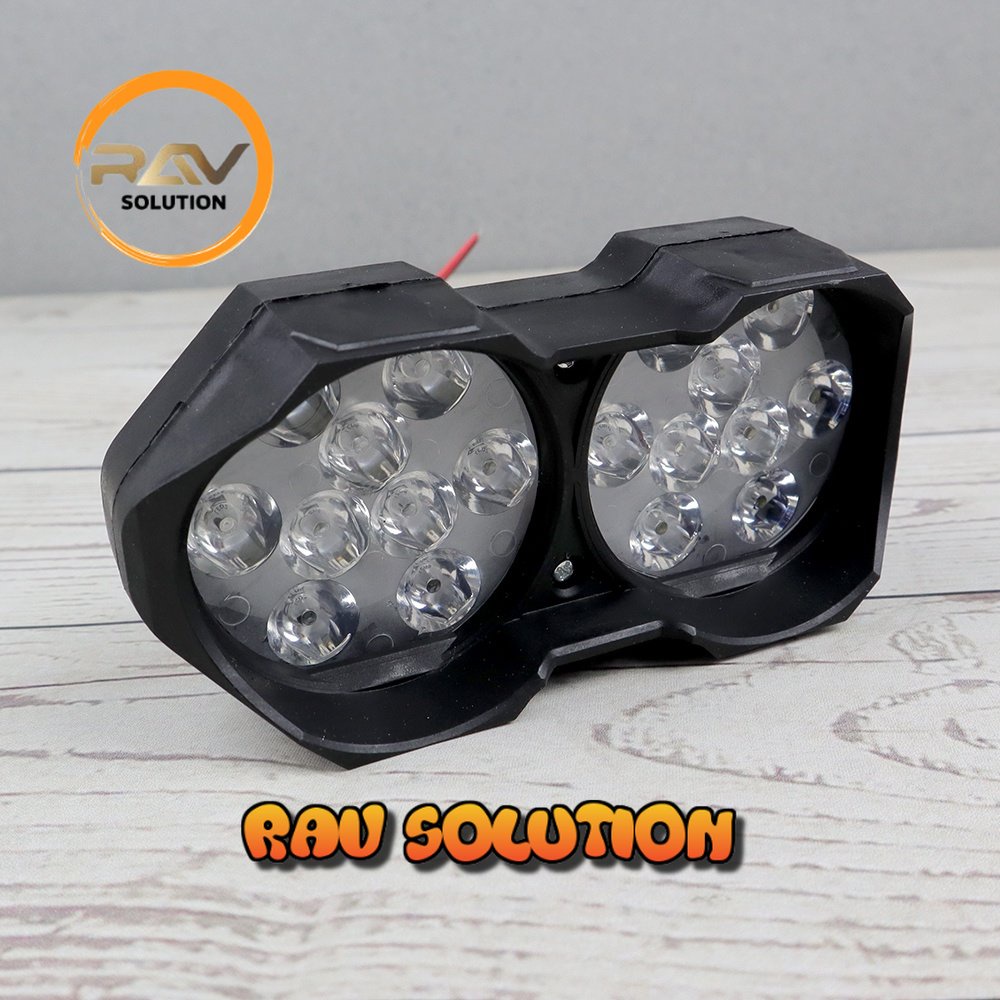 Lampu Tembak Motor ATV LED Spotlight 18 LED - U9 - SET A RAV SOLUTION