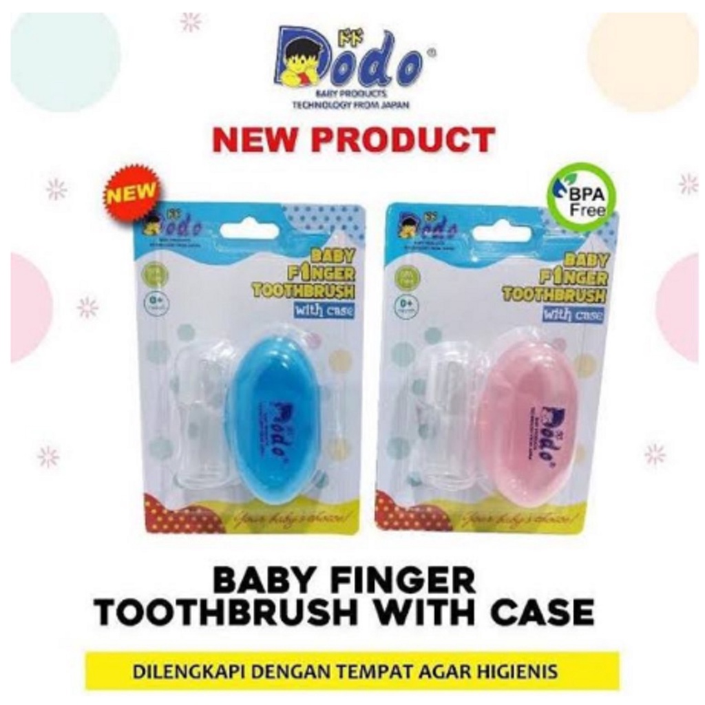 DODO Sikat Lidah Bayi Baby Finger Toothbrush With Case Dodo Bpa Free |  Dodo Sikat Gigi dan Lidah Bayi