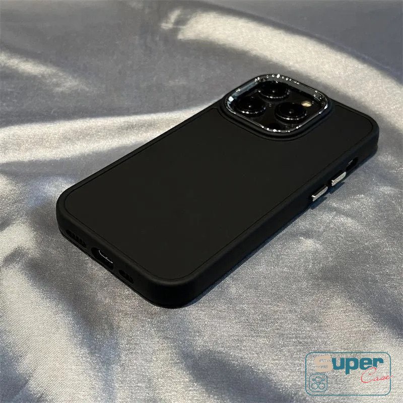 Casing Ponsel Warna Permen Macaron Simple Mewah Kompatibel Untuk iPhone XR 7plus 11 13 14 11 12 Pro MAX 8plus X XS MAX 7 8 Plus Warna Solid Plating Square Lembut Penuh Cover Pelindung